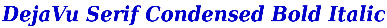 DejaVu Serif Condensed Bold Italic Schriftart